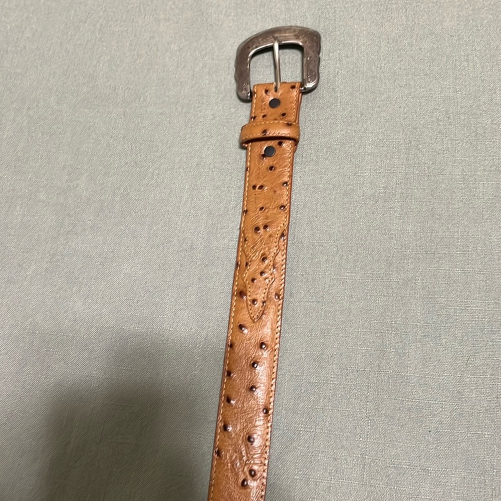 Like new Ariat leather belt with Ostrich look